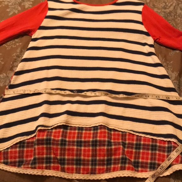 Persnickety size 6 high low plaid top - Picture 5 of 7